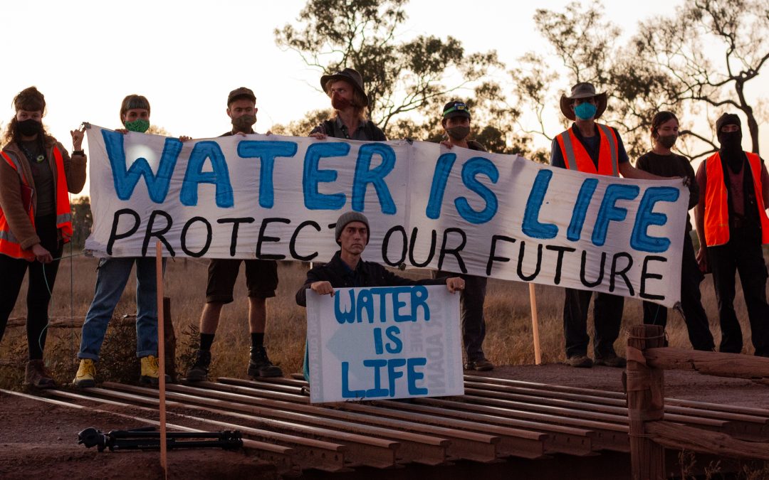 Activists stop work on Adani’s rail corridor to protect Suttor River