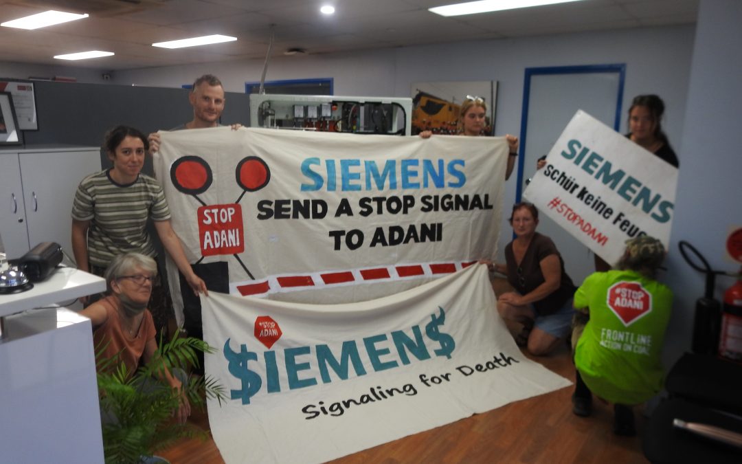 Anti-Adani activists call out Siemens’ lies